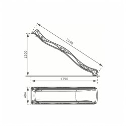 Toboggan Yulvo H-120 cm rose