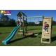 Balançoire Clara tour et portique commando + table banc