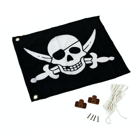 Piratenvlag zwart voor speeltoren