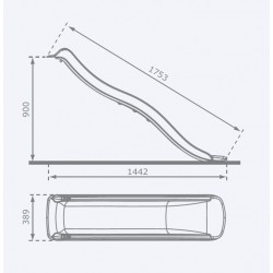 Toboggan Tweeb H-90 cm VERT POMME